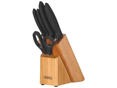 Jogo de Facas Tramontina Plenus Inox 6 Peças Preto