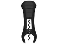 Saca Rolhas com Corta Lacres Tramontina Harmoniza Preto - 1