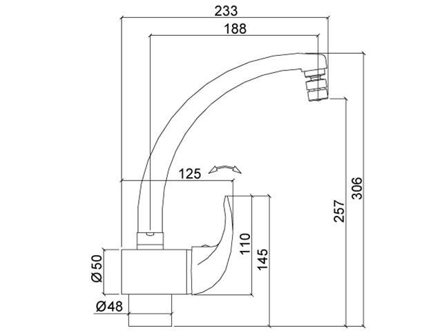Misturador Monocomando p/ Cozinha 2257 C71 Lorenzetti Allure Cromado - 4