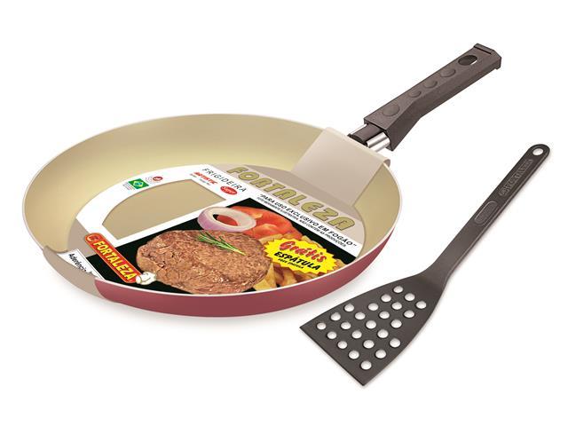 Frigideira Francesa Fortaleza Super Artistic Cereja com Espátula 22 - 1