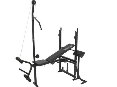 Estação de Musculação Polimet com Torre e Suporte para Crucifixo