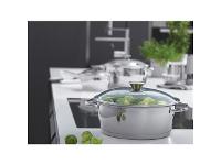 Caçarola Rasa Tramontina Allegra em Aço Inox e Tampa de Vidro 22CM - 3