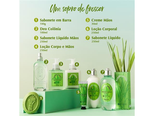 Loção Desodorante Mãos e Corpo Capim Limão Loccitane au Brésil 250ml - 3