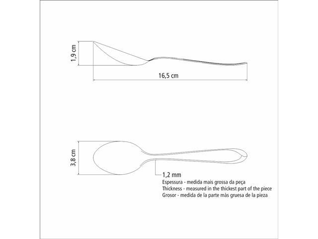 Colher para Sobremesa Tramontina Laguna Aço Inox - 4