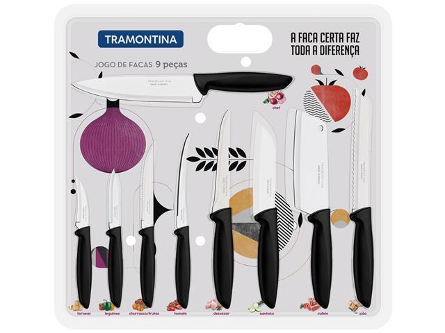 Conjunto de Facas Tramontina Plenus em Aço Inox – 9 Peças - 2