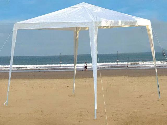 Tenda Gazebo MOR Ráfia Branco 2,4 M - 4