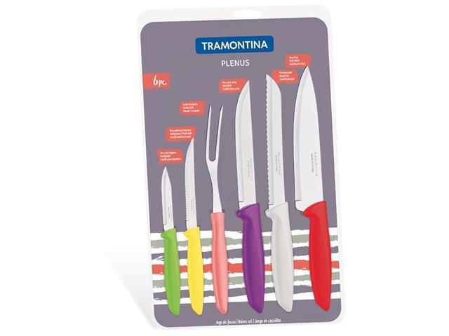 Jogo Facas Tramontina Inox 6 peças Plenus Misto - 1