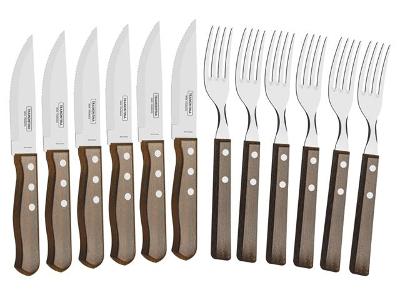 Conjunto de Talheres Tramontina para Churrasco Inox Jumbo 12 Peças