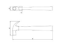 Martelo de Unha Tramontina com Cabo de Madeira 20mm - 4