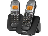 Combo Telefone sem Fio com Ramal Intelbras TS 5122 Preto - 1