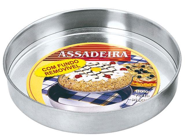 Assadeira Redonda com Fundo Removível Fortaleza 30 cm Polida - 1