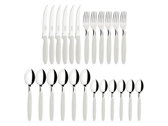 Faqueiro Tramontina Ipanema Cabo Branco com Pote Plástico 24 Peças - 2