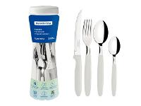 Faqueiro Tramontina Ipanema Cabo Branco com Pote Plástico 24 Peças - 1