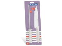 Jogo Faca/Chaira Tramontina Plenus Inox 2 Peças Off White - 1