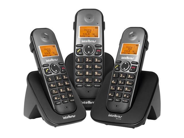 Combo Telefone Sem Fio Intelbras TS 5123 com 2 Ramais Preto - 2