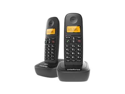 Combo Telefone sem Fio Intelbras com Ramal TS 2512 Preto
