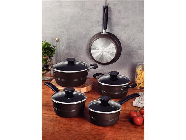 Jogo de Panelas Tramontina Sicília Antiaderente Avelã 5 Peças - 2