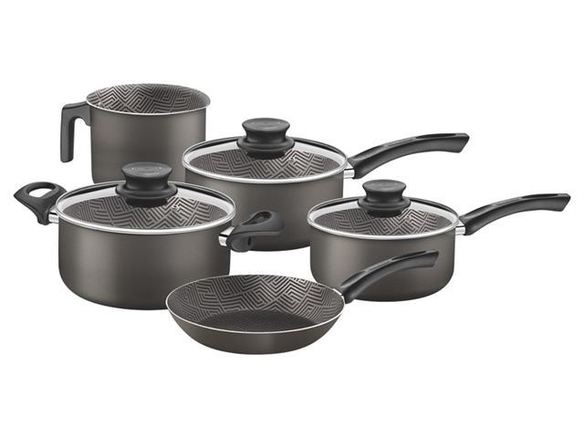 Jogo de Panelas Tramontina Paris Texture Grafite 5 Peças - 1