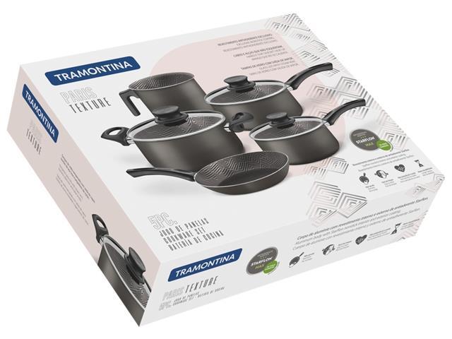 Jogo de Panelas Tramontina Paris Texture Grafite 5 Peças - 2