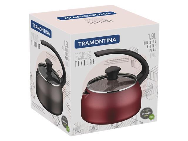 Chaleira Tramontina Paris Texture Antiaderente Grafite 1,9 Litros - 2