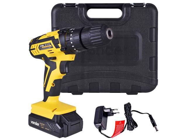 Parafusadeira Furadeira Vonder a bateria 12 V Bivolt com 74 Acessórios - 2