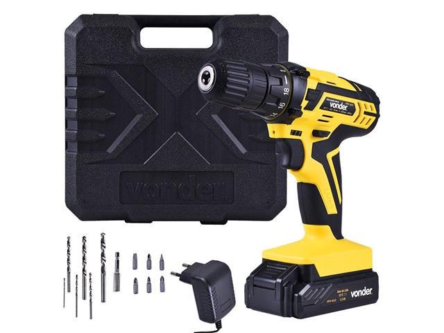Parafusadeira Furadeira Vonder a Bateria 12 V Bivolt com 13 Acessórios - 2