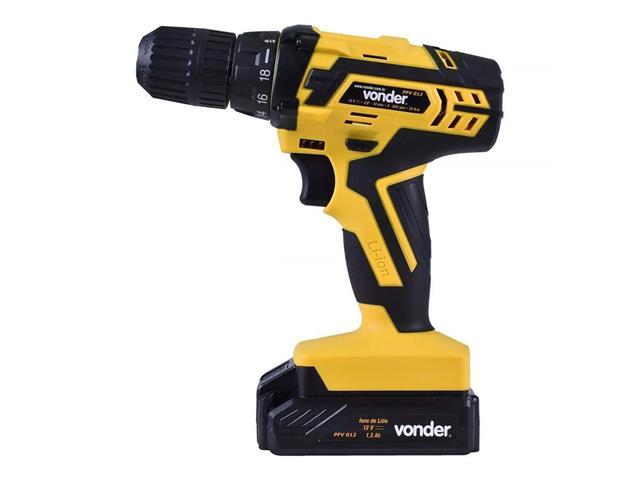 Parafusadeira Furadeira Vonder a Bateria 12 V Bivolt com 13 Acessórios - 4