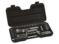 JOGO DE SOQUETES ESTRIADOS EM MILÍMETROS (ENCAIXE 1/2) - 29 PECAS - 1