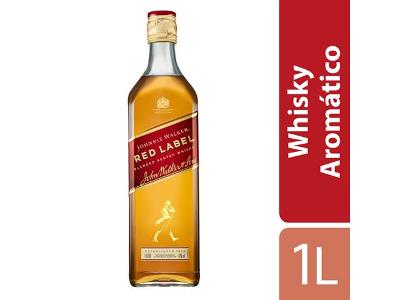 Whisky Escocês Blended Johnnie Walker Red Label Garrafa 1 Litro