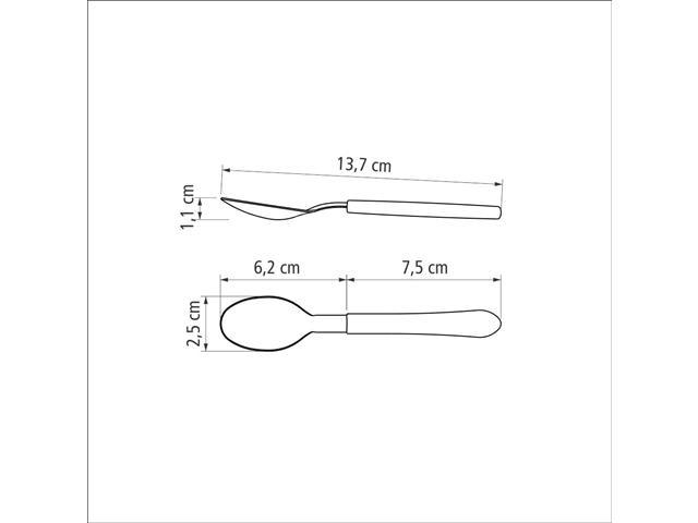 Conjunto de Colheres de Chá Tramontina Leme Vermelho 3 Peças - 3