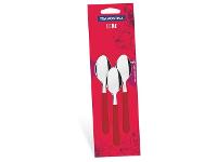Conjunto de Colheres de Chá Tramontina Leme Vermelho 3 Peças - 1