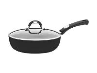 Frigideira Funda Tramontina Mônaco com Tampa Antiaderente Preta 24CM - 1