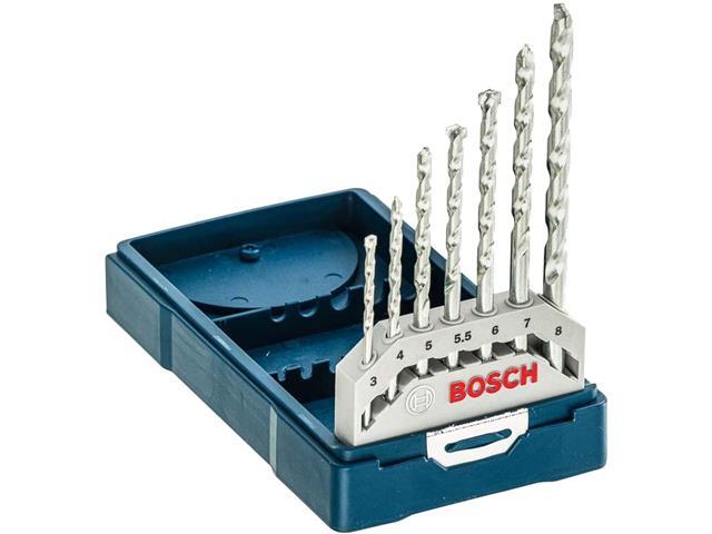 Jogo de Brocas para Alvenaria Bosch Mini X-Line 3-8mm 7 Peças - 1
