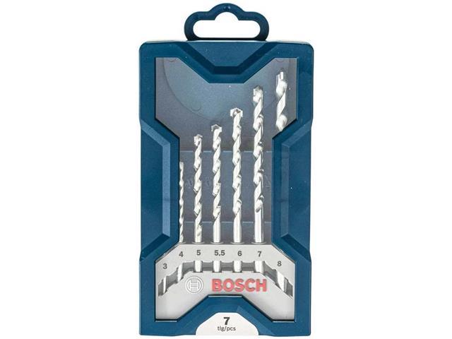 Jogo de Brocas para Alvenaria Bosch Mini X-Line 3-8mm 7 Peças - 2
