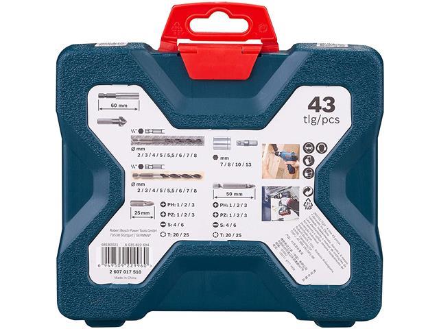 Kit de Pontas e Brocas Bosch X-Line 43 Peças - 3