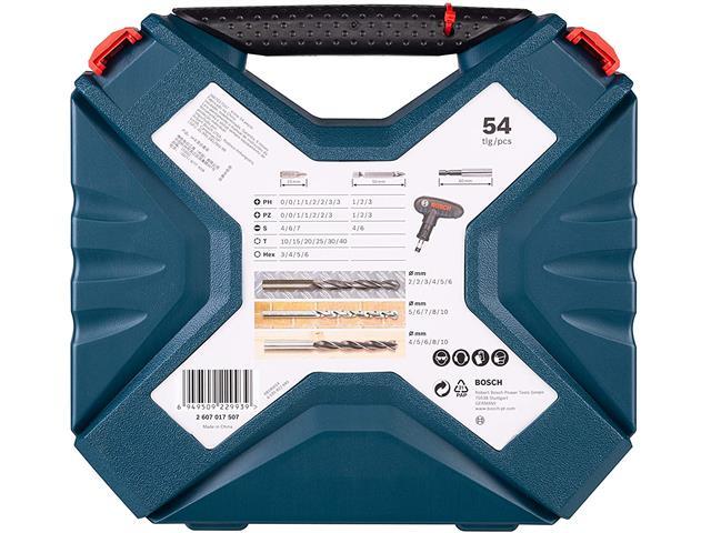 Kit de Pontas e Brocas Bosch X-Line 54 Peças - 3