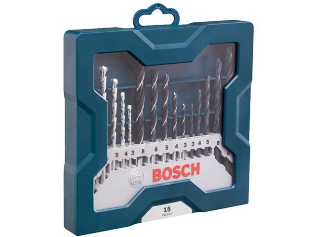 Jogo Brocas Alvenaria/Metal/Madeira Bosch Mini X-line 15 Peças - 3