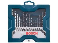 Jogo Brocas Alvenaria/Metal/Madeira Bosch Mini X-line 15 Peças - 2