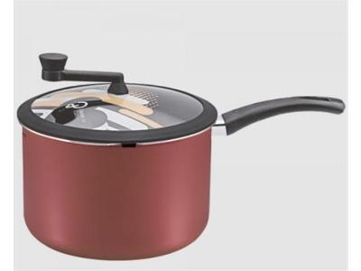 Pipoqueira Panelux Antiaderente Cereja Tampa de Vidro Premium 22