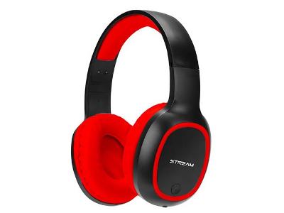 Headset Bluetooth ELG EPB-MS1RD Stream com Microfone Preto e Vermelho