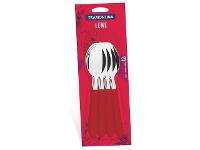Conjunto de Colheres de Mesa Tramontina Leme Vermelho 12 Peças - 1