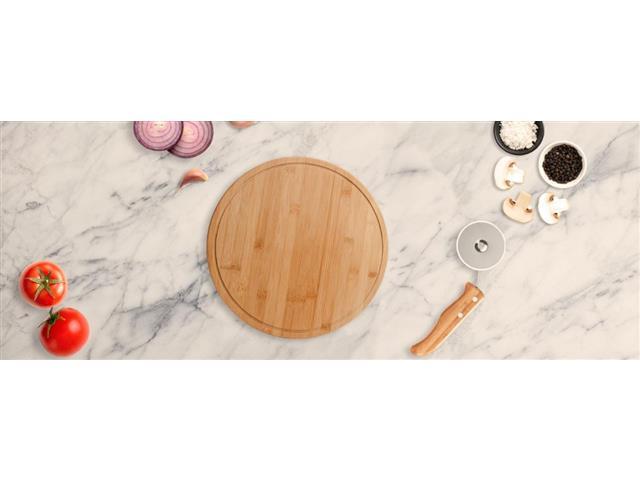 Conjunto para Pizza em Bambu Napoli 30CM 2 Peças - 2