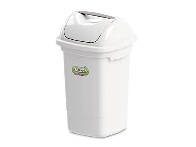 Lixeira Basculante Plasvale 14 Litros Branco