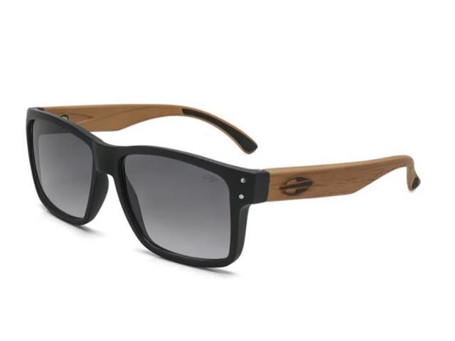 Óculos de Sol Masculino Mormaii Mumbai Preto Fosco Madeira - 1