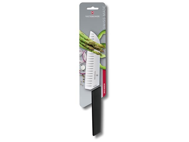 Faca Santoku com Sulcos Victorinox Swiss Classic Preta 17CM - 4