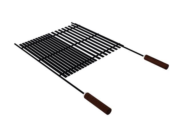 Grelha Tramontina Churrasco Black em Aço Carbono com Cabos de Madeira - 1