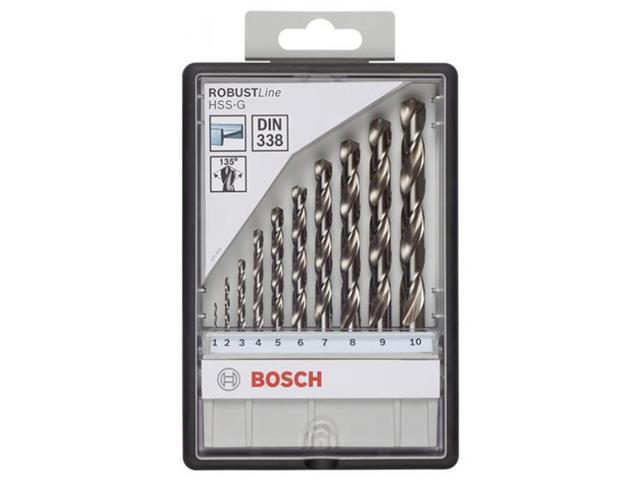 Jogo de Brocas para Metal Bosch HSS-G Robust Line 1,0-10,0mm 10 PCS - 1