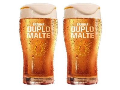 Jogo de Copos para Cerveja Brahma Duplo Malte 2 Peças 425ML