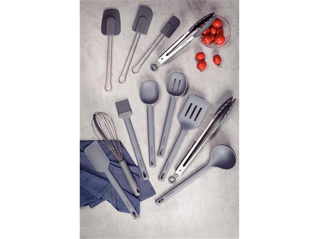 Espátula em Silicone Tramontina Moldê Cinza com Cabo em Aço Inox - 4