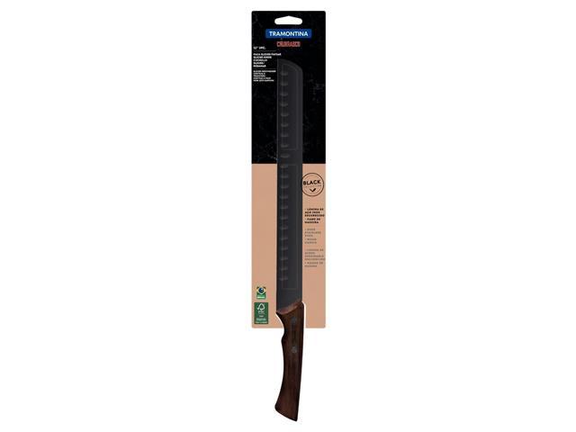 Faca para Fatiar Tramontina Churrasco Black e Cabo de Madeira 12" - 2